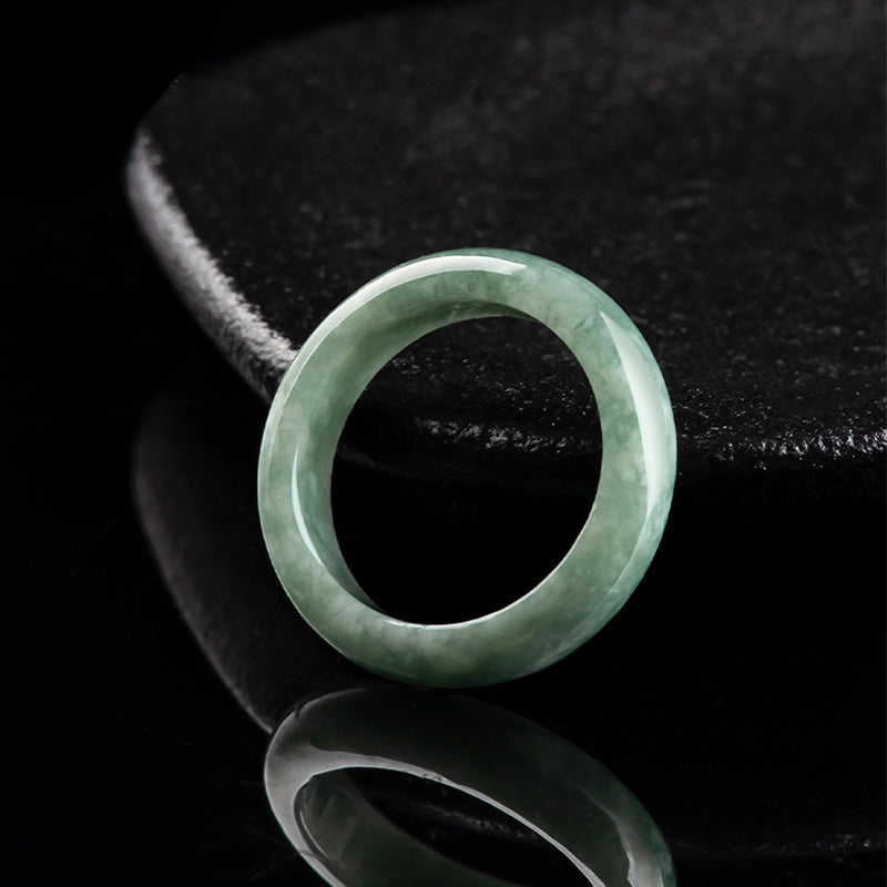 Natural Jade Abundance Healing Ring