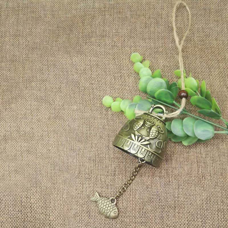 Feng Shui mystic zen Koi Fish Dragon Elephant Wind Chime Bell Luck Wall Hanging Decoration