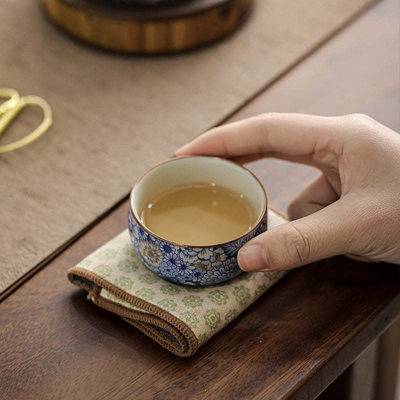 Lotus Chrysanthemum Plum Blossom Flower Teacup Kung Fu Tea Cup Teapot
