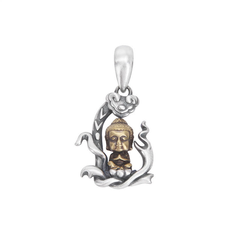925 Sterling Silver Zen mystic zen Ruyi Handle Compassion Necklace Pendant