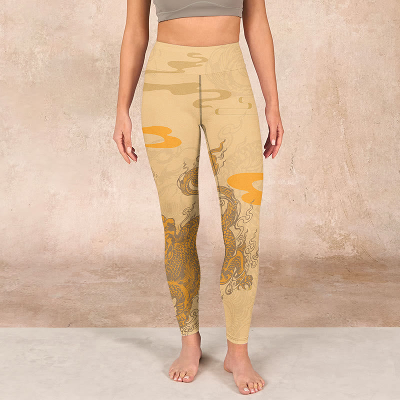 PiXiu Clouds Pattern Gym Leggings Women's Yoga Pants