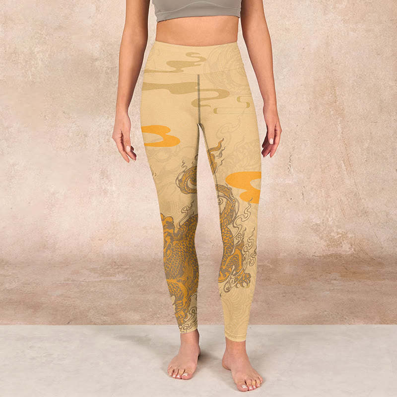 PiXiu Clouds Pattern Gym Leggings Women's Yoga Pants