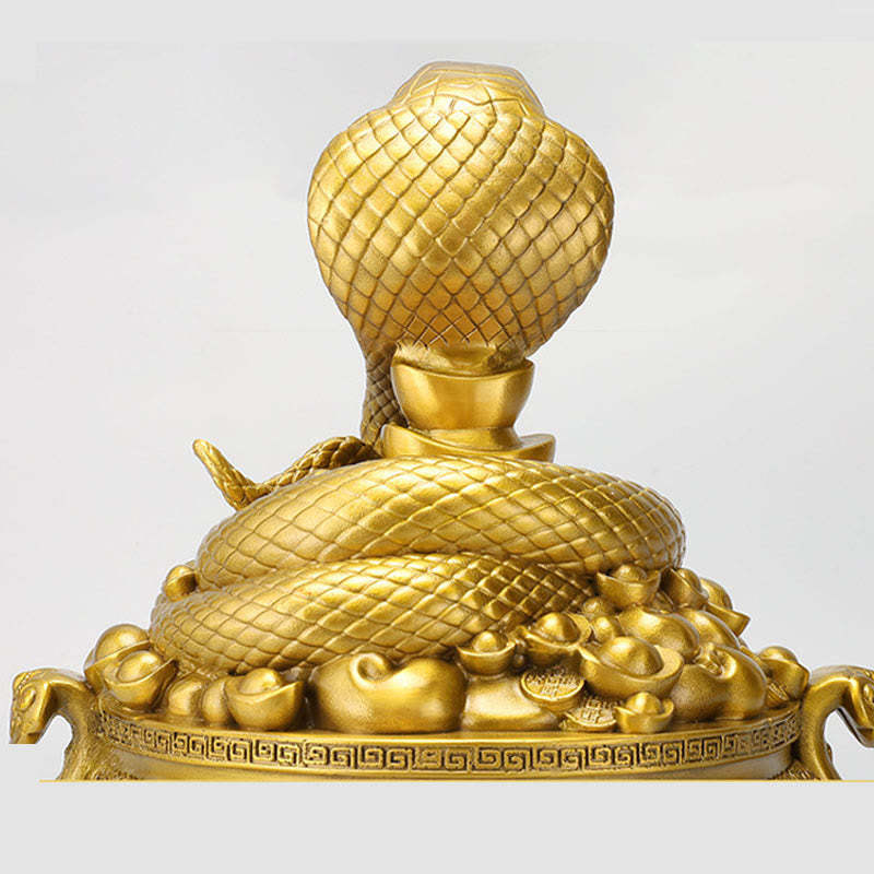 Year Of The Snake Copper Coins Ingots Treasures Fill The Home Brass Statue Home Decoration