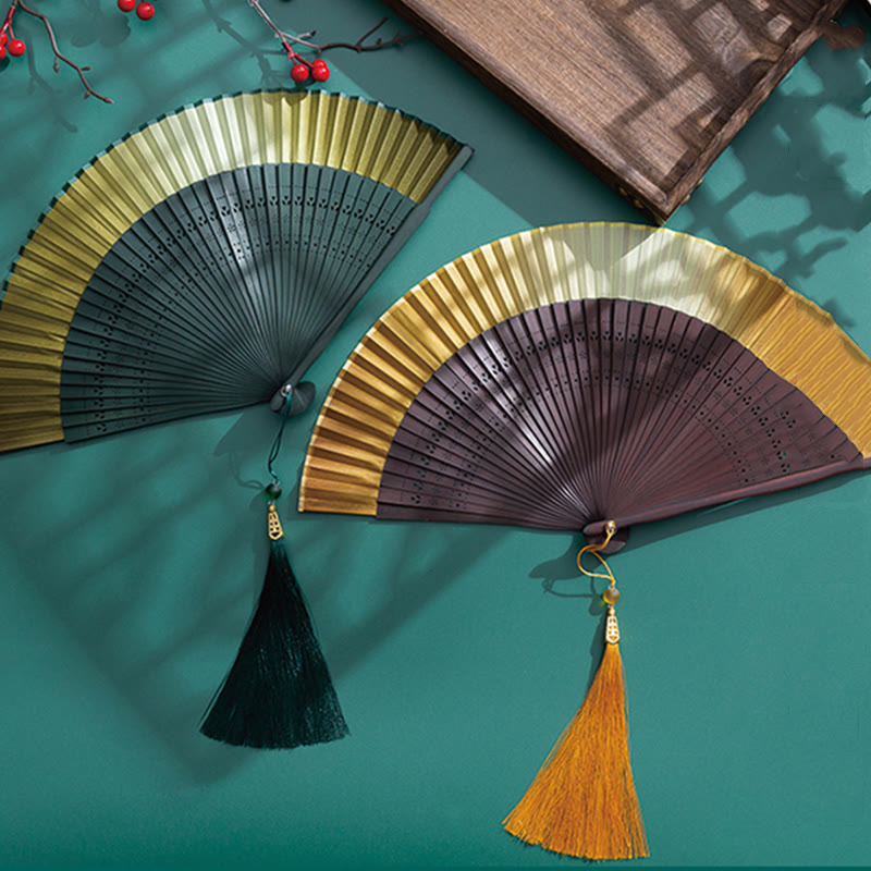 Gradient Handheld Bamboo Folding Fan