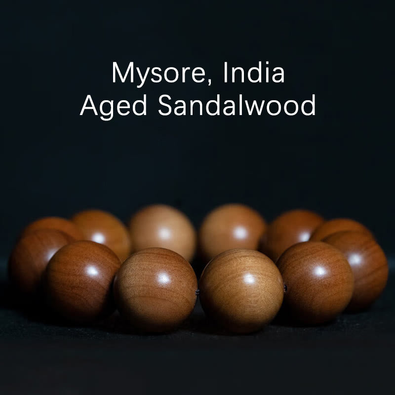 Mysore Sandalwood Wood Bead Healing Mala Bracelet