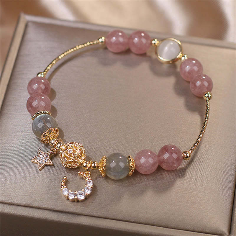 The Healing Positive Strawberry Quartz Bracelet