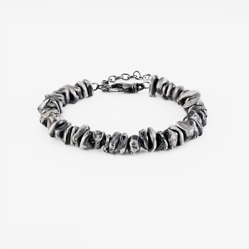999 Sterling Silver Small Change Shape Protection Bracelet