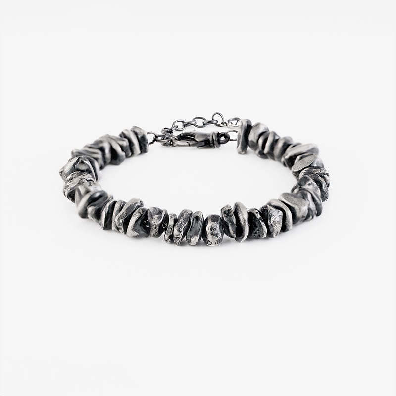 999 Sterling Silver Small Change Shape Protection Bracelet