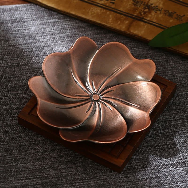 Lotus Dragon Phoenix Eight Auspicious Symbols Zinc Alloy Incense Stick Holder Healing Incense Burner Decoration