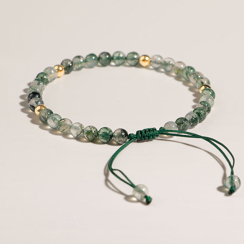Moss Agate Lucky Balance Bracelet