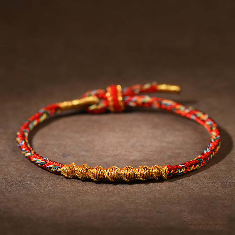 Handmade Chinese Zodiac Natal mystic zen Luck Strength Braided Rope Bracelet