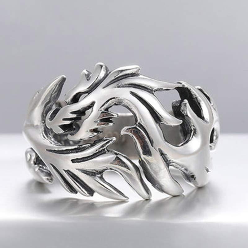 Dragon Pattern Protection Strength Adjustable Ring