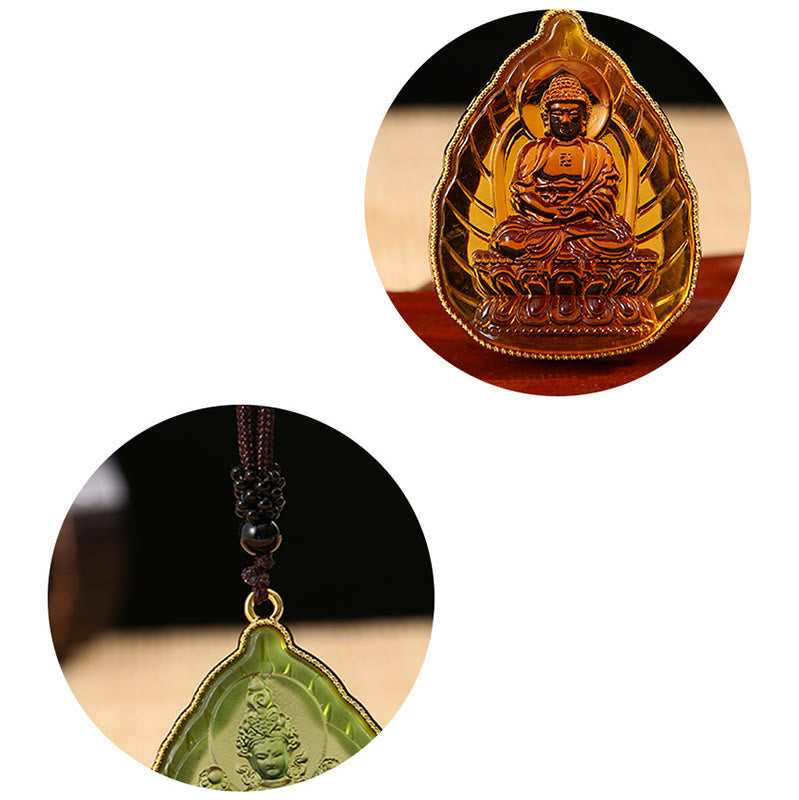 Tibetan mystic zen Liuli Crystal Serenity Necklace Pendant