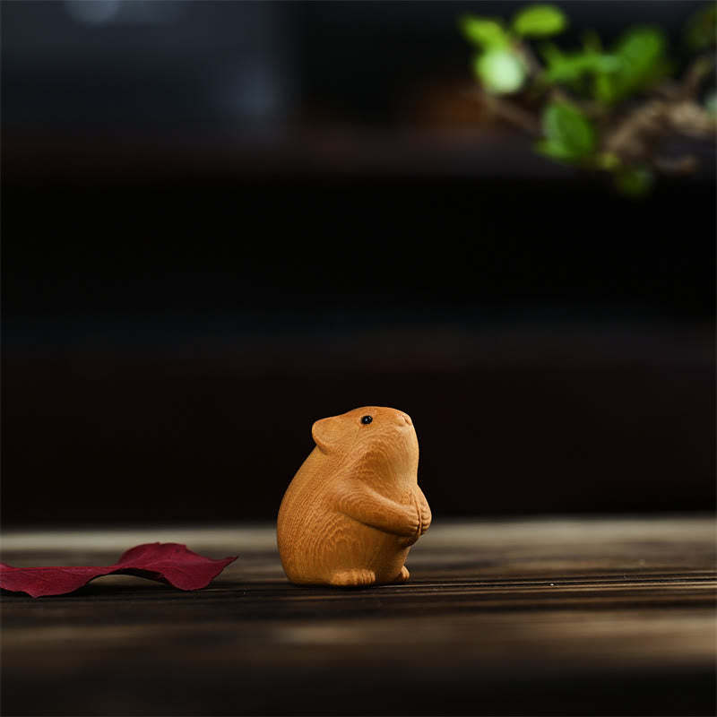 12 Chinese Zodiac Thuja Sutchuenensis Sandalwood Prosperity Mini Home Decoration