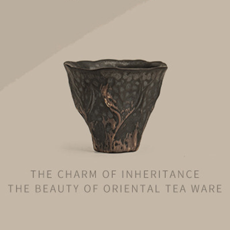 Lotus Flower Shape Zen Ceramic Teacup Kung Fu Tea Cup 50ml