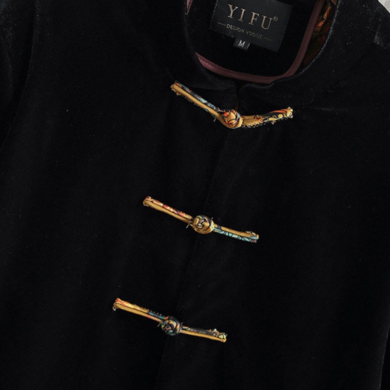 Tang Suit Frog-button Round Neck Cotton Men's Jacket Shirt Clothing