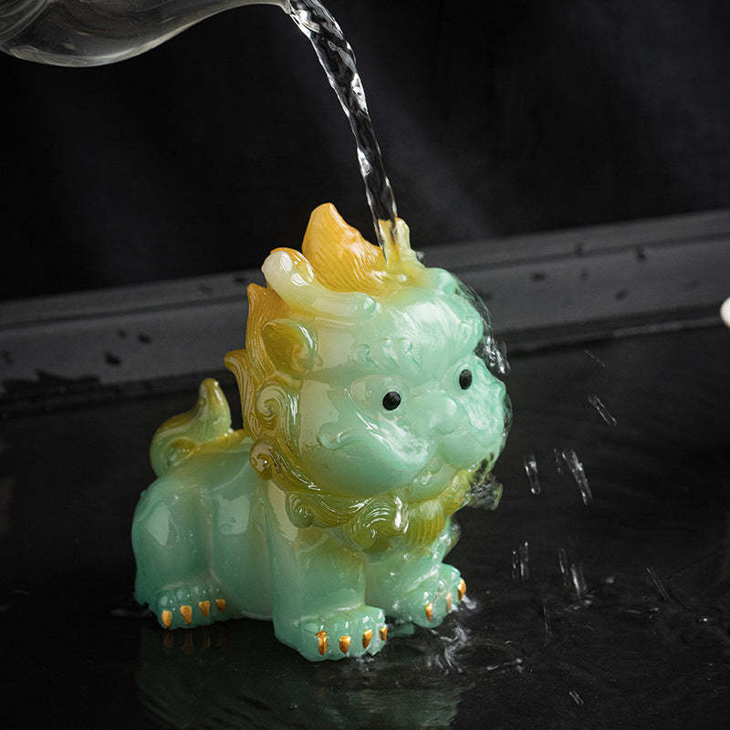 Color Changing Small PiXiu Resin Tea Pet Wealth Home Figurine Decoration
