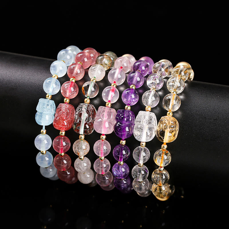 Various Crystal PIXIU Pink Crystal Warmth Bracelet