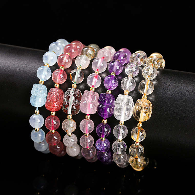 Various Crystal PIXIU Pink Crystal Warmth Bracelet