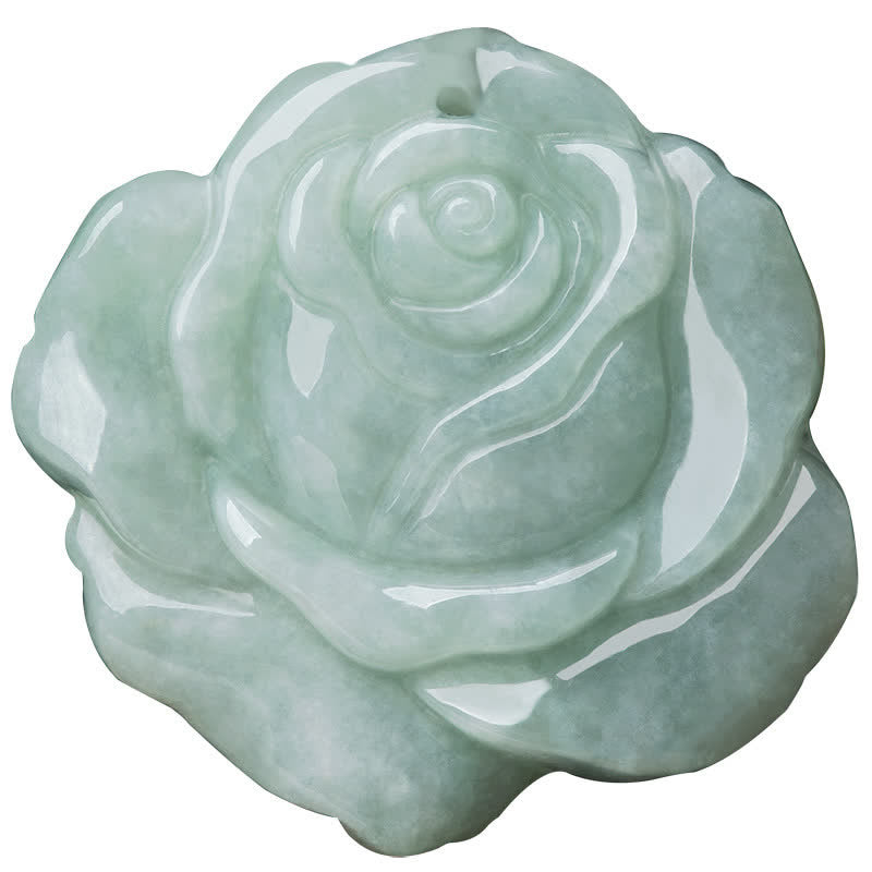 Lotus Pattern Jade Abundance Prosperity Necklace String Pendant