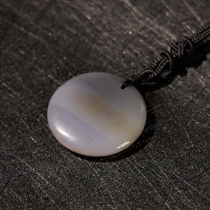 Vajra Dorje Sanskrit Pattern Natural Various Crystal Black Obsidian Fulfilment Necklace Pendant