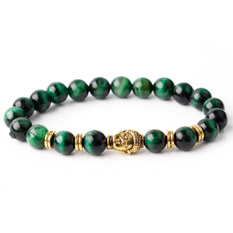 Blue Green Red Tiger Eye mystic zen Head Balance Bracelet