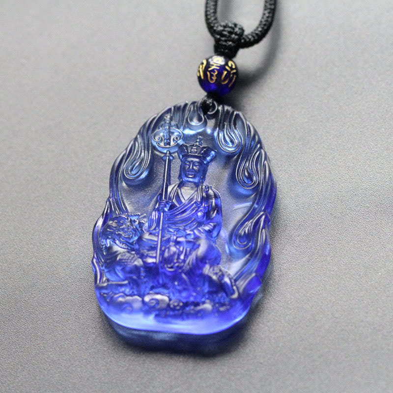 Ksitigarbha mystic zen Liuli Crystal Serenity Amulet Necklace Pendant