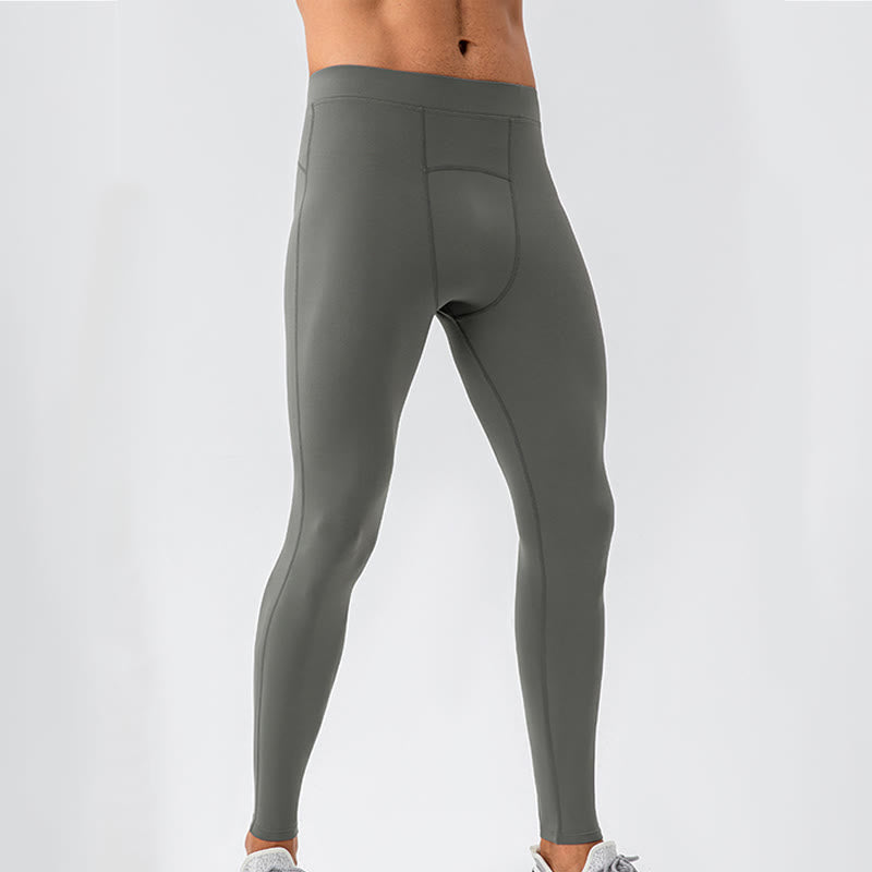 High Waist Elastic Quick Dry Breathable Gym Sports Men's Leggings Pants