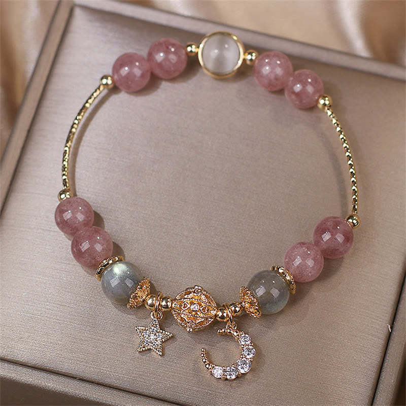 The Healing Positive Strawberry Quartz Bracelet
