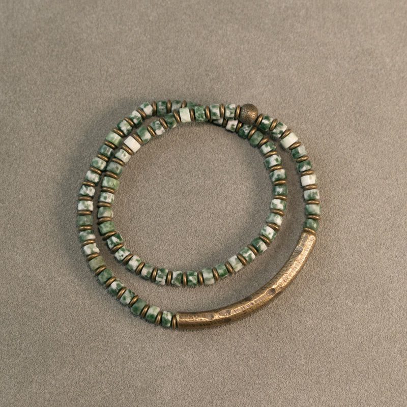 Sodalite Picture Jasper Green Point Stone Harmony Wisdom Bracelet