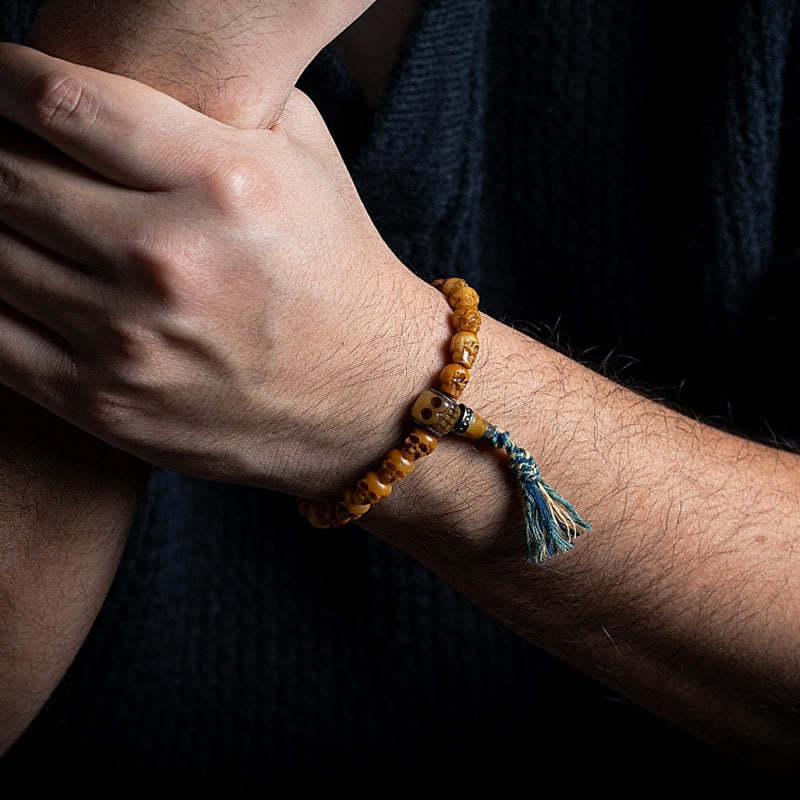 Tibetan Yak Bone The Lord Of The Corpse Forest Pattern Strength Bracelet