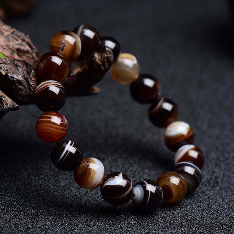 Tibetan Sardonyx Happiness Positive Bracelet