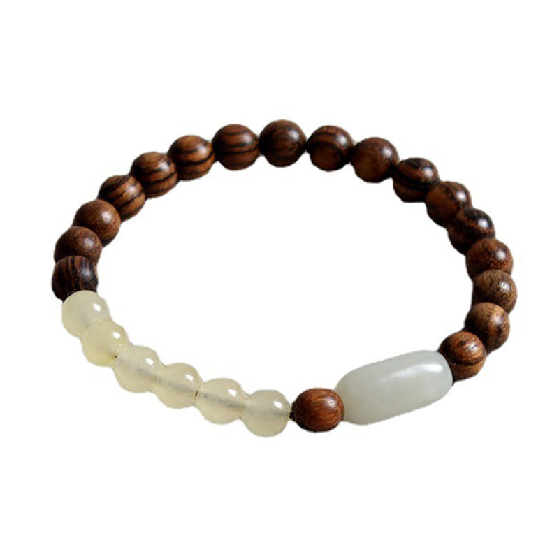 Jade Sandalwood Luck Abundance Bracelet