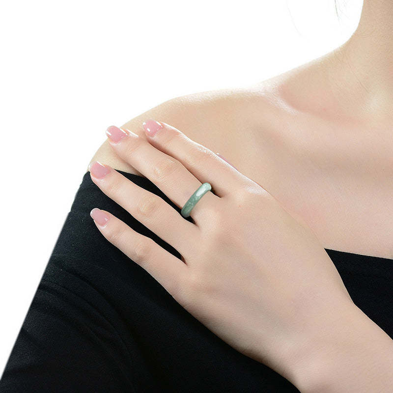 Natural Jade Abundance Healing Ring