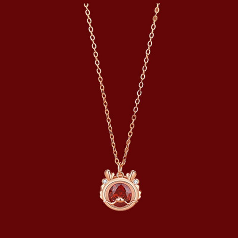 925 Sterling Silver Year Of The Dragon Luck Red Zircon Necklace Pendant Bracelet Earrings Ring (Extra 30% Off | USE CODE: FS30)