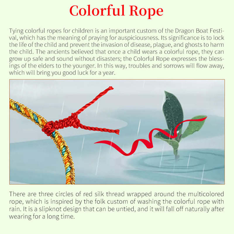 925 Sterling Silver Dragon Boat Festival Fu Character Zongzi Pattern Luck Handmade Multicolored Child Adult Bracelet