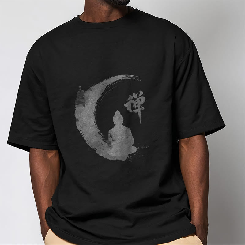 Meditating mystic zen Pattern Cotton Tee T-shirt