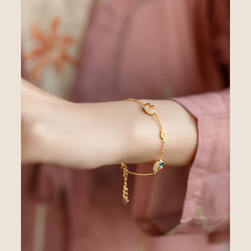 Auspicious Clouds Jade Pattern Luck Bracelet