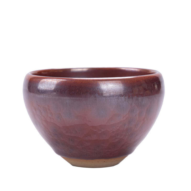 Handmade Chinese Jianzhan Lotus Design Ceramic Teacup Kung Fu Tea Cup