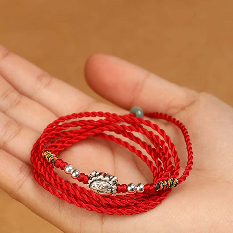 999 Sterling Silver Blessing Red String Belly Chain