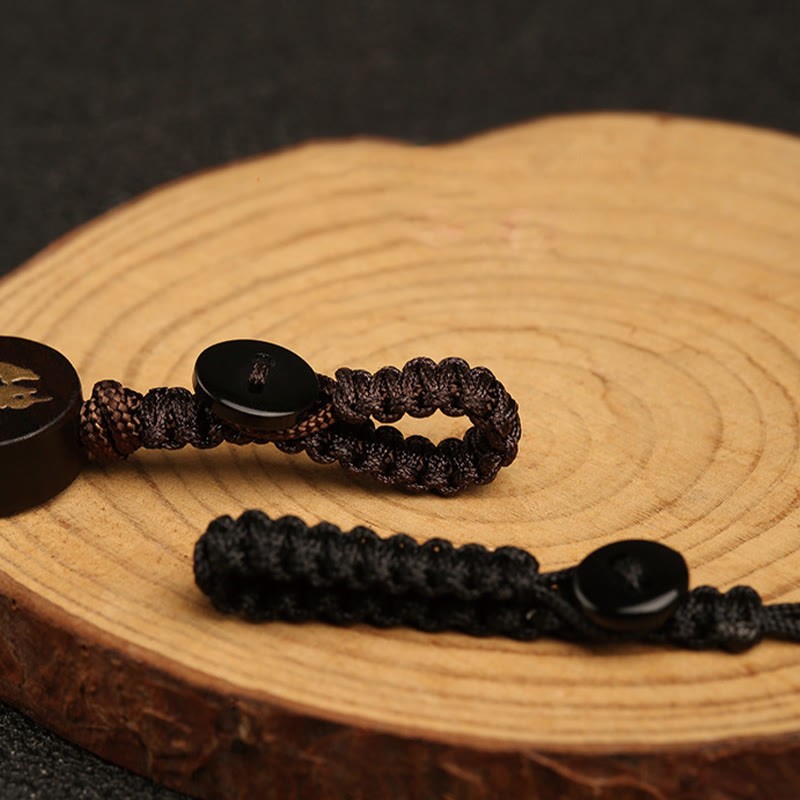 Small Leaf Red Sandalwood Formless mystic zen Protection Key Chain