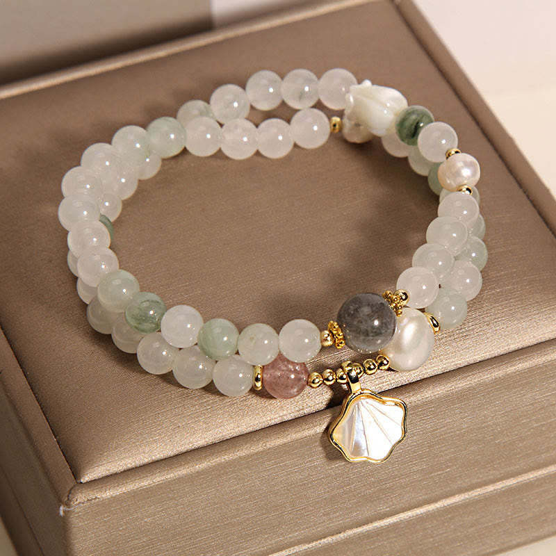 Double Layer Jade Shell Luck Bracelet