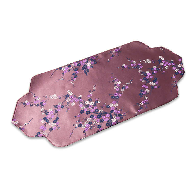 Sea Wave Bamboo Plum Blossom Brocade Embroidery Cup Mat Pad Tea Cup Coaster Kung Fu Tea Mat