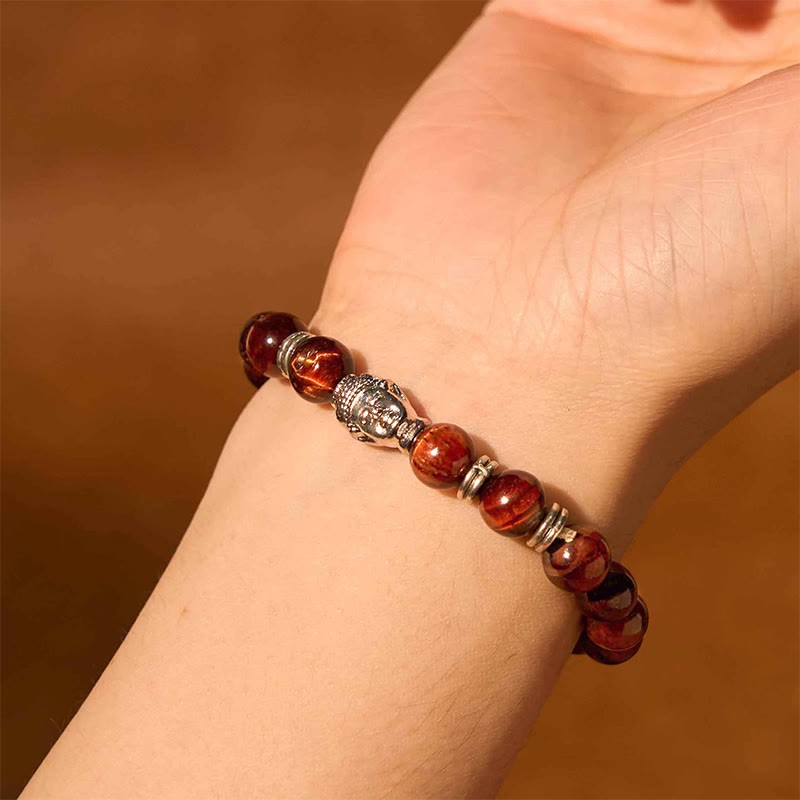 Blue Green Red Tiger Eye mystic zen Head Balance Bracelet
