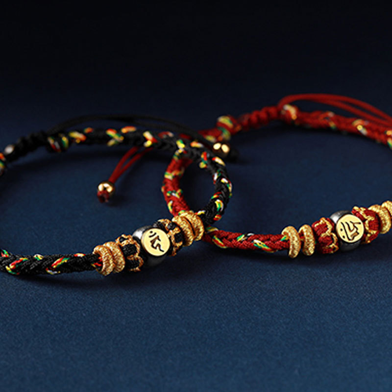 Chinese Zodiac Natal mystic zen Silver Luck Braided String Bracelet