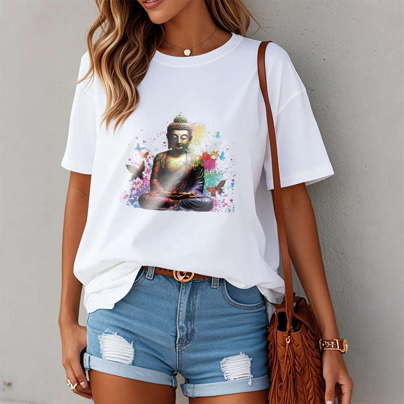 Colorful Butterfly Flying Meditation mystic zen Tee T-shirt