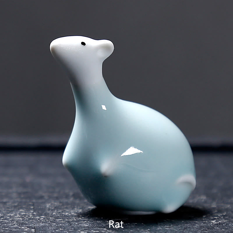 Chinese Zodiac Ceramic Tea Pet Home Decoration