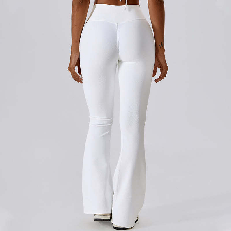 Sleeveless Crop Tank Top Flared Pants Sports Fitness Yoga