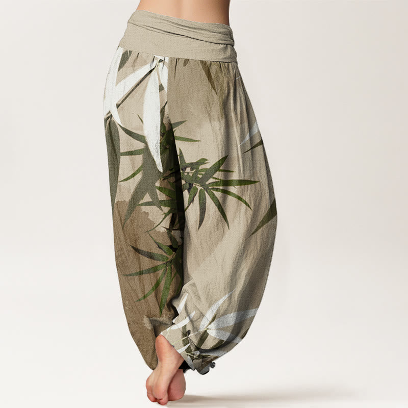 Casual Bamboo Women's Elastic Waist Harem Pants