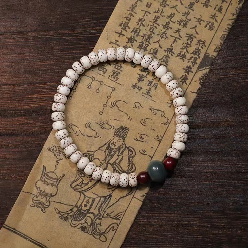 Bodhi Seed Small Leaf Red Sandalwood Wisdom Bracelet